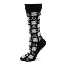 Load image into Gallery viewer, Star Wars Darth Vader and Stormtrooper Black Dress Socks and Darth Vader Lapel Pin Gift Set
