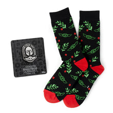 Load image into Gallery viewer, Star Wars Mandalorian Grogu Holiday Dress Socks and Lapel Pin Gift Set
