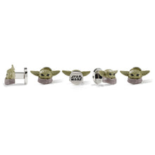 Load image into Gallery viewer, Star Wars Grogu 3D Cufflinks and 5-Stud Set