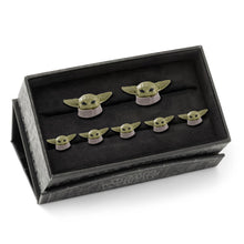 Load image into Gallery viewer, Star Wars Grogu 3D Cufflinks and 5-Stud Set