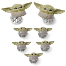 Load image into Gallery viewer, Star Wars Grogu 3D Cufflinks and 5-Stud Set