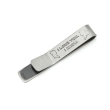 Load image into Gallery viewer, Star Wars Princess Leia and Han Solo "I Love You / I Know" Cufflinks with Hidden Message Tie Bar Gift Set