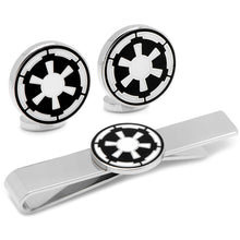 Load image into Gallery viewer, Star Wars Imperial Crest Cufflinks and Tie Bar Gift Set