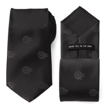 Load image into Gallery viewer, Star Wars Millennium Falcon Black Tonal Tie
