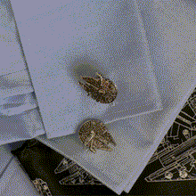 Load image into Gallery viewer, Star Wars Millennium Falcon 3D Cufflinks