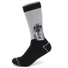 Load image into Gallery viewer, Star Wars R2-D2 Men's Gray and Black Mod Dress Socks and Lapel Pin Gift Set