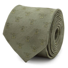Load image into Gallery viewer, Star Wars Grogu Green Tie, Gray Dress Socks, and Tie Bar Gift Set