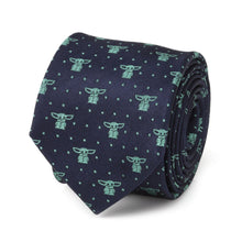 Load image into Gallery viewer, Star Wars Grogu Navy Dotted Tie