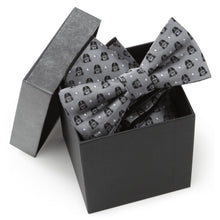 Load image into Gallery viewer, Star Wars Darth Vader Gray Polka Dot Bow Tie and Pocket Square Gift Set
