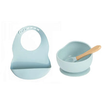 Load image into Gallery viewer, Colorful Silicone Feeding Set for Babies: Bib, Bowl, and Spoon