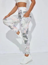 Load image into Gallery viewer, Printed High-Waist Pocket Fitness Pants Women