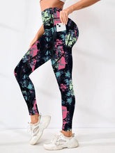 Load image into Gallery viewer, Printed High-Waist Pocket Fitness Pants Women