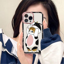 Load image into Gallery viewer, Cute Cat Phone Case For Iphone 11 12 13 Mini Pro Max 14 Pro Max Case Shell Cartoon Patterned Case Cover Soft Clear Cover Flexible Ultra Slim Anti-scratch Bumper Protective Cover For Iphone