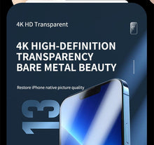 Load image into Gallery viewer, 30D Diamond New upgrade Full Cover Screen Glass For iPhone 14 13 12 11 Pro Max Mini XR X XR XS Tempered Glass Screen Protector Dust Proof Tempered Glass Screen Protector for iPhone