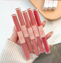 Load image into Gallery viewer, Double End Lip Glaze Full Gloss Mirror And Matte Velvet Long Term Color And Moisture Lip Gloss Anti Stain Cosmetic Lip Glaze