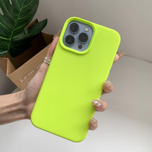 Load image into Gallery viewer, Silicone Soft Thick Protective Rubber Phone Basic Case For iPhone 14 13 Pro Max Case Luxury Silicone Phone Case for iPhone Solid Color Classic Camera Protection Case