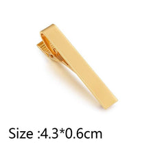 Load image into Gallery viewer, Simple Tie Clip Men Metal Copper Necktie Bar Clip Gold Silver Black 3 Bright Colors Best Gifts For Your Father Lover And Friends Simple Classic Bar Clasp Practical Necktie Accessories Fashion Men Tie Clips Luxury Clothing Jewelry