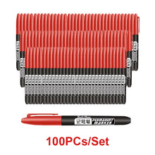 Load image into Gallery viewer, 6PCs/Set Permanent Marker Pen Fine Point Waterproof Markers Thin Nib Crude Nib Black Blue Red Ink 1.5mm Fine Color Marker Pens