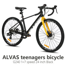 Load image into Gallery viewer, F, YUZE G240 7Speed Aluminum Disc Brake Bike Boy Girl Student Children Bicycle Teen Road bicicleta велосипед Handlebar 380mm