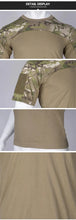 Load image into Gallery viewer, Mens Camouflage Shirts Tees Tactical Combat Shirt Hunting Clothes Tops Workout Clothing Outdoor Breathable Camo T Shirt