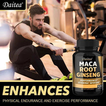 Load image into Gallery viewer, Black + Red + Yellow Maca Root Ginseng Extract Supplement for Men and Women, Natural Energy Support, Stamina, Focus