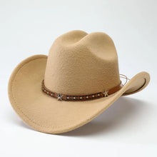 Load image into Gallery viewer, New denim hats for men and women, Western cowboy hats, five pointed star belt hats, soft woolen hats