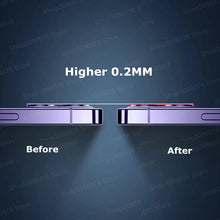 Load image into Gallery viewer, 5PCS Lens Glass For iPhone 14 Pro Max Camera Lens Screen Protector on for iPhone 14 Plus 13 12 11 Pro Max 14pro max Glass Film Separate Metal Ring Tempered Glass Camera Case