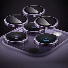 Load image into Gallery viewer, Camera Lens Protectors For iPhone 14 Pro Max Camera Metal Ring Protector Case Glass for iPhone 13mini 14plus 13 14pro Lens Film Camera Lens Protector Tempered Glass Camera Lens Protector