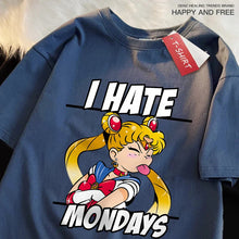 Load image into Gallery viewer, 🌙 Sailor Moon Tongue-Out Graphic T-Shirt – Playful Anime Streetwear