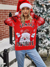 Load image into Gallery viewer, Santa Claus Sequin Embroidered Christmas Sweater | NCS