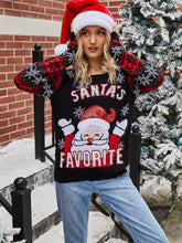 Load image into Gallery viewer, Santa Claus Sequin Embroidered Christmas Sweater | NCS