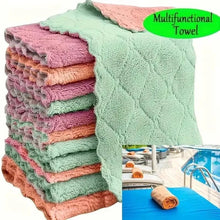 Load image into Gallery viewer, 5/10/20pcs Kitchen Towel, Ultra-fine Fiber Light Gray Cleaning Cloth Set, Absorbent, Soft And Stain-removing Cloth