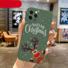 Load image into Gallery viewer, Christmas Pattern Design Red Silicone Phone Cover Anti-Scratch Soft Slim Bumper Shockproof Protective Case Shockproof Phone Case For iPhone 13 14 Pro Max Merry Christmas Candy Silicone Bumper Cover