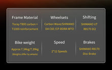 Load image into Gallery viewer, SAVA AEROX SLR8 Full Carbon Fiber Racing Grade Road Bike E-Shift Road Bike with SHIMAN0 ULTEGRA 8170 Di2 Kit UCI+CE Approved