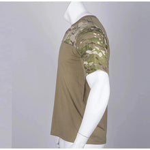 Load image into Gallery viewer, Mens Camouflage Shirts Tees Tactical Combat Shirt Hunting Clothes Tops Workout Clothing Outdoor Breathable Camo T Shirt