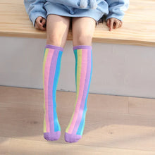Load image into Gallery viewer, Colorful Embroidered Knee High Socks for Girls