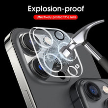 Load image into Gallery viewer, 4pcs Tempered Glass Camera Lens Protector Guard For IPhone 14 13 12 11 Pro Max Camera Protector Full Cover Protective Glass Transparent Rear Camera Film for IPhone 14 Pro Max