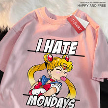 Load image into Gallery viewer, 🌙 Sailor Moon Tongue-Out Graphic T-Shirt – Playful Anime Streetwear