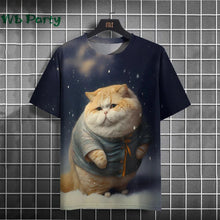 Load image into Gallery viewer, Cat Print shirts - Y2K Graphic T-Shirt