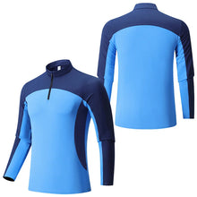 Load image into Gallery viewer, Men's Stand Collar Zipper T Shirt for High Intensity Workouts