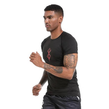 Load image into Gallery viewer, Men's Print Compression Shirts Summer Short Sleeve Rash Guard Gym Workout T-shirt Athletic Quick Dry Baselayer Undershirts Tops