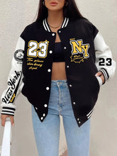 Load image into Gallery viewer, New York “23” Letter Printed Baseball Jacket Women