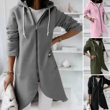 Load image into Gallery viewer, Oversized Zip-Up Streetwear Hoodie Women