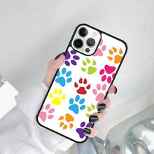 Load image into Gallery viewer, Dog Foot Print Colorful Pattern Phone Case For Iphone 14 Se 2020 Xr Xs 11 12 13 Mini Pro Max 6 7 8 Plus Ultra Designer Printed Hard Back Case