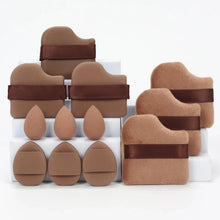 Load image into Gallery viewer, 12 Piece All Purpose Makeup Sponge Set with Loose Powder Puffs Mini Air Cushion Puffs Beauty Eggs and Mini Beauty Sponges
