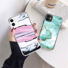 Load image into Gallery viewer, Fashion Marble Pattern Phone Case For iPhone 13 12 11 Pro Max 7 8 6 6S Plus X XR XS Max 12Mini 5 5S SE Cute Soft TPU Cover Full Body Protection with Raised Bezel