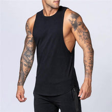 Load image into Gallery viewer, Men's Gym Clothing Summer Fitness Cotton Tank Top Men Jogging Bodybuilding Sleeveless Shirt Breathable O-Neck Casual Muscle Vest