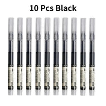 Load image into Gallery viewer, 10Pcs/set High Quality Needle Type Gel Pens Straight Liquid Ballpoint Pen Kawaii Stationery School Office Supplies Writing