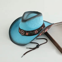 Load image into Gallery viewer, 2026 Embroidery Horse Accessories Straw Cowboy Hat for Women Men – Western Sun Hat for Country Concert Rodeo and Cowgirl Hat