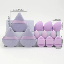 Load image into Gallery viewer, 12 Piece All Purpose Makeup Sponge Set with Loose Powder Puffs Mini Air Cushion Puffs Beauty Eggs and Mini Beauty Sponges